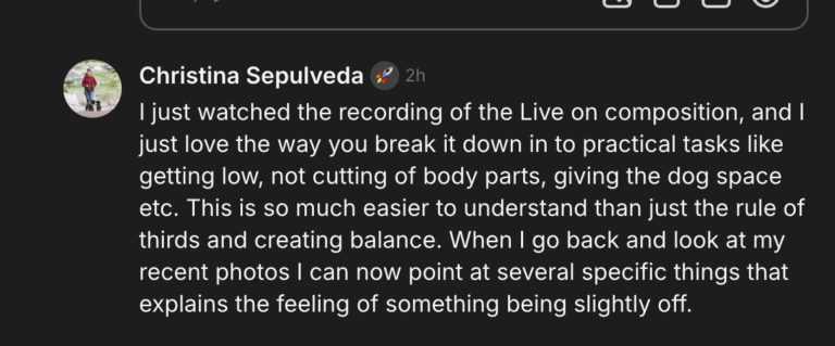 Composition testimonial